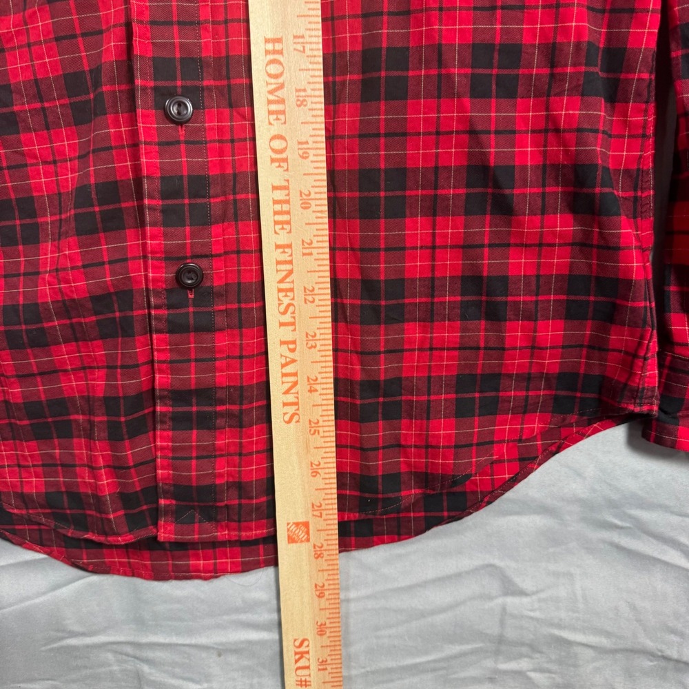 Polo Ralph Lauren Classic Fit Red Black Plaid Flannel Button Down Shirt Mens S - Picture 6 of 9